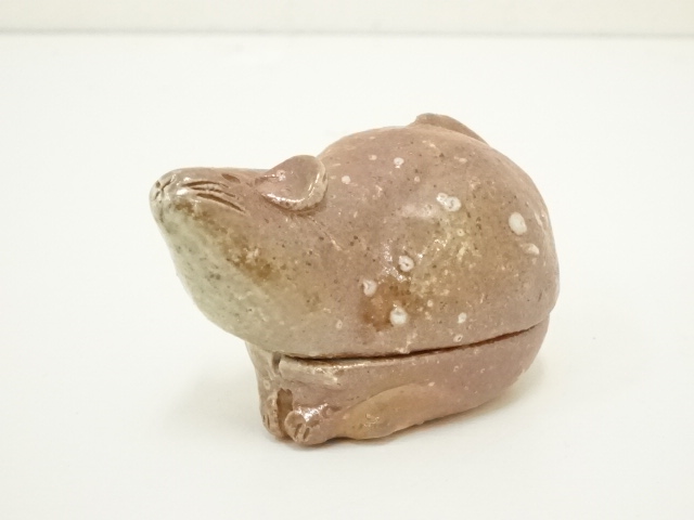  信楽焼　高橋楽斎造　干支子香合（共箱）